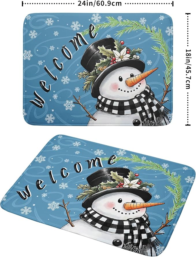 Christmas Snowman Dish Drying Mat - Image 2