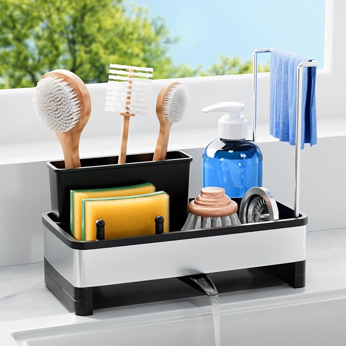Laveshop Sponge Holder for Kitchen Sink, Rustproof Stainless Steel Sink Caddy by Unknown