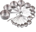 Measuring Cups and Spoons Set, 18/8 Stainless Steel Measuring Cups and Spoons by Smithcraft