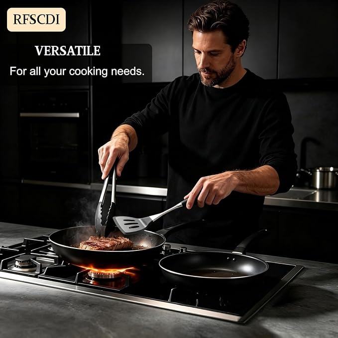 Premium Black Silicone Cooking Utensils Set - Image 6
