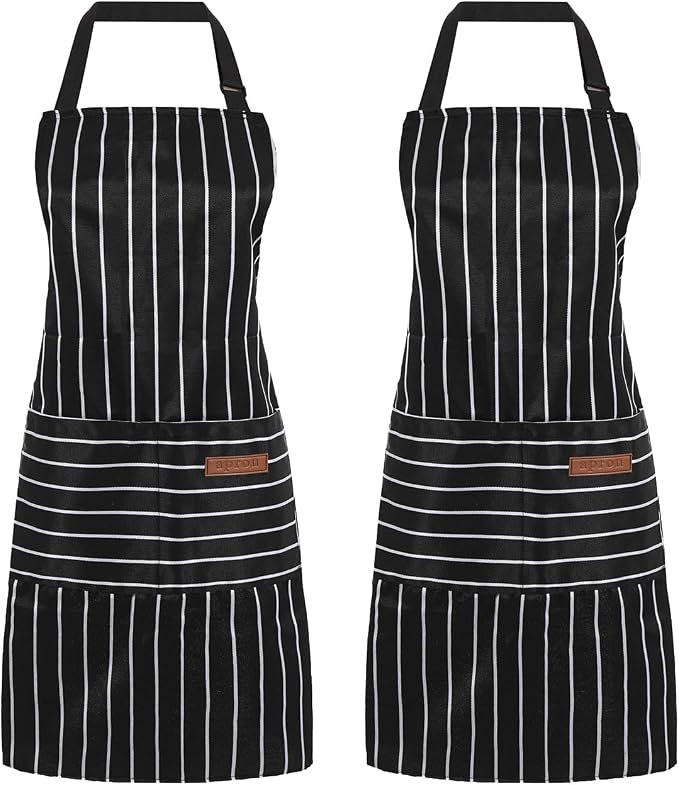 2 Pack Cooking Aprons Adjustable Bib Apron by Unknown