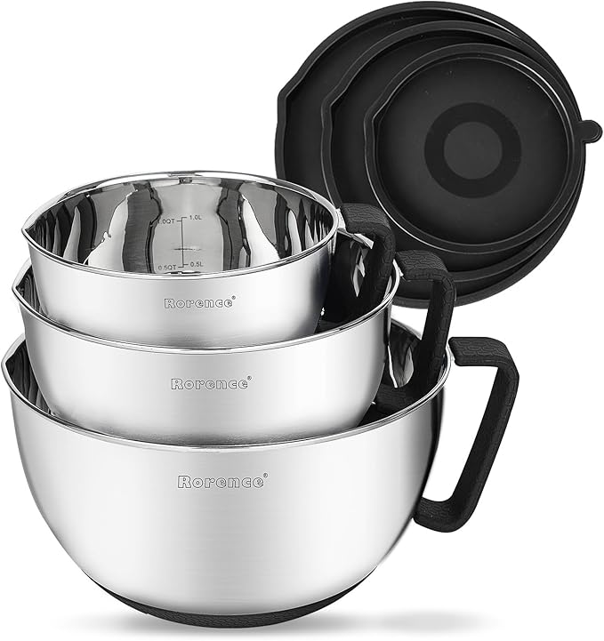 Rorence Stainless Steel Non-Slip Mixing Bowls by Rorence