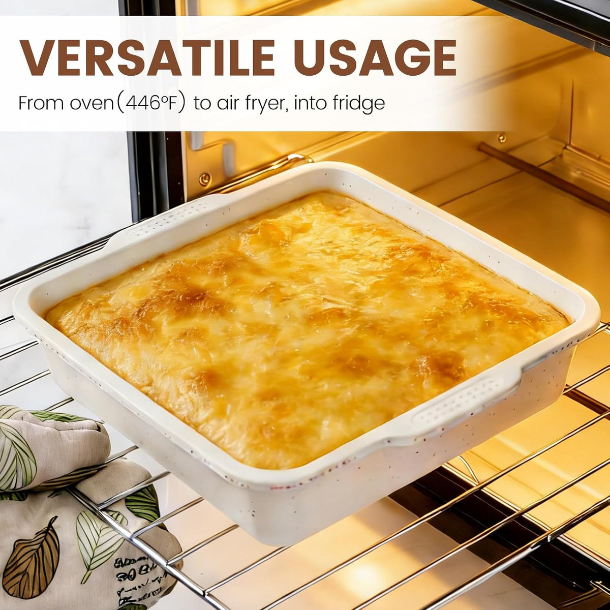 Vinino 8-Piece Baking Pans Set Nonstick, Bakeware Set includes
