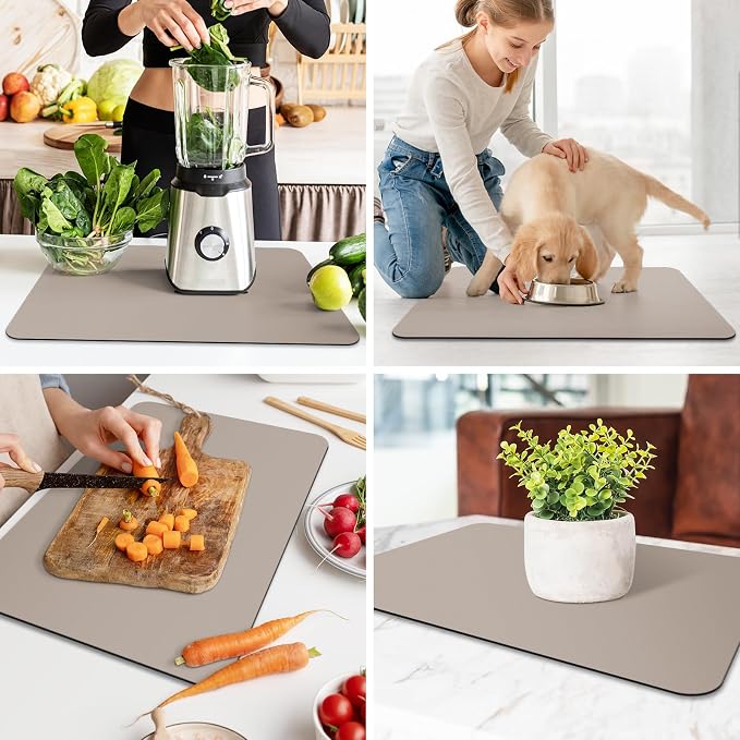 WISELIFE Dish Drying Mat Super Absorbent Drying Mat Large Dish Drying Mats - Image 7