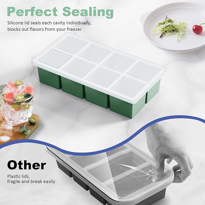 Large Ice Cube Trays for Whiskey: GGOW Big Silicone Ice Cube Trays - Image 4