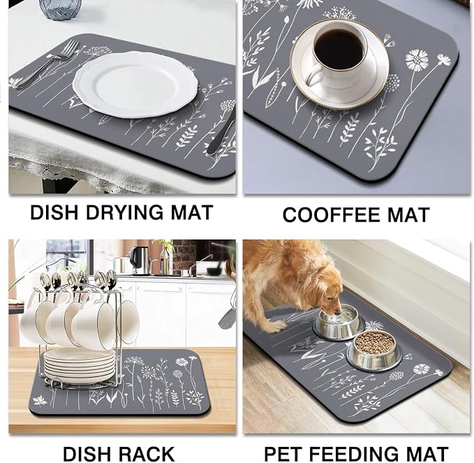 Dish Drying Mat for Kitchen Counter 2 Pack - Image 6