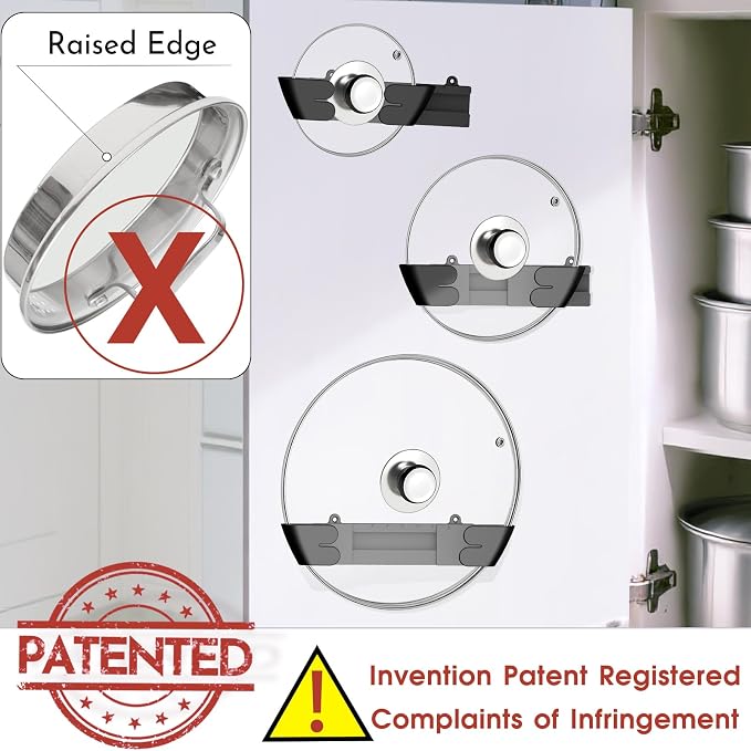 Adjustable Universal Pot Lid Holder Organizer - Image 5