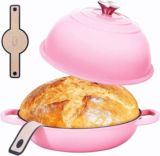 ONKO Dutch Oven For Sourdough Bread Baking, 6QT Enameled Cast Iron Dutch Oven by ONKO