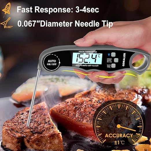 GDEALER Meat Thermometer Digital Instant Read Thermometer Ultra-Fast Cooking - Image 4