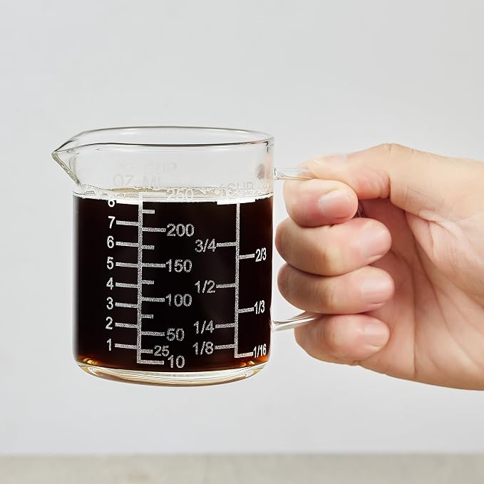 Ackers Mirror Scale Glass Measuring Cup--Made of High Borosilicate Glass by AckersBORO33