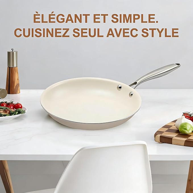 9.25 Inch and 11 inch Ceramic Nonstick Frying Pan Skillet - Image 8