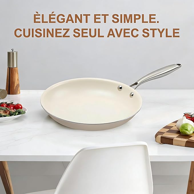 9.25 Inch Ceramic Nonstick Frying Pan Skillet - Image 9