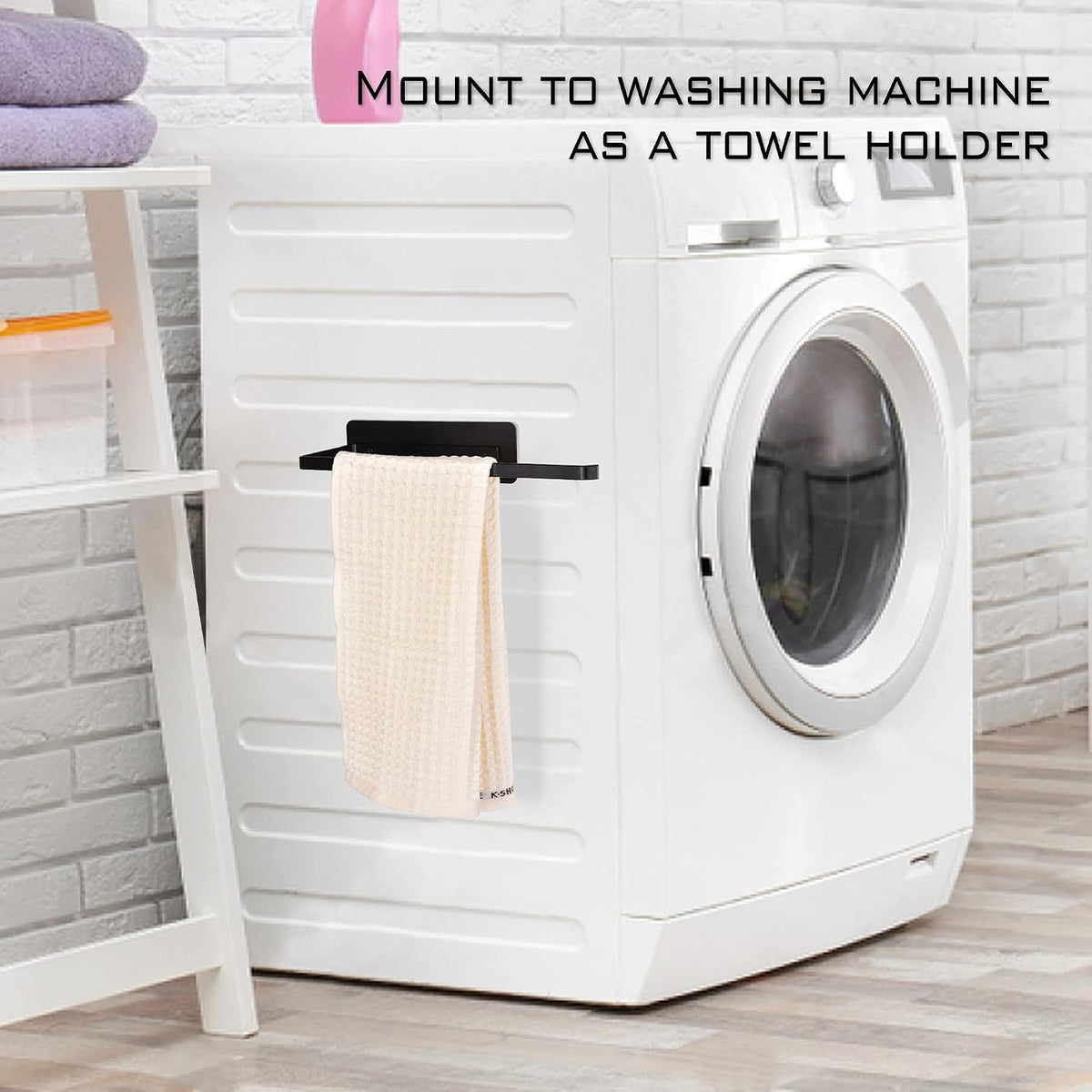 EASTTOWEST Magnetic Paper Towel Holder,Black Towel Bar Rack for