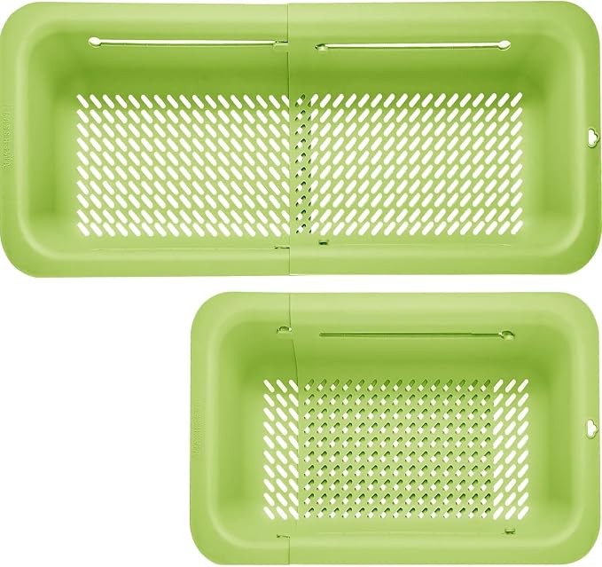 LASSHSWA Collapsible Colander for Kitchen, Over the Sink Strainer Basket for by LASSHSWA