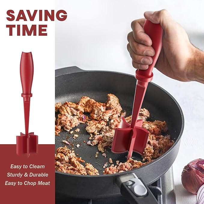 2 Pcs Meat Chopper, Upgrade Hamburger Grinder, Premium Heat Resistant Meat - Image 4