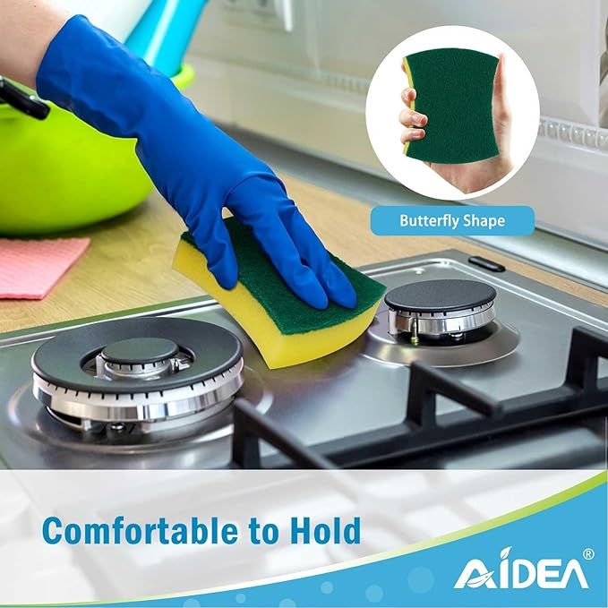 AIDEA Sponges Kitchen, 24 Pack Heavy Duty Dish Sponge, Cleaning Dish Scrubber - Image 5
