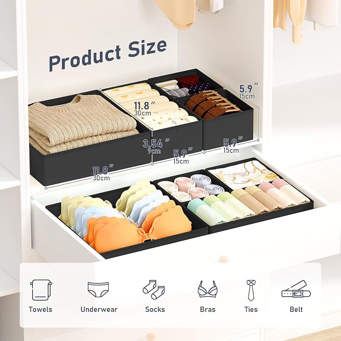 DIMJ Drawer Organizer Clothes 26 Pack - Image 2