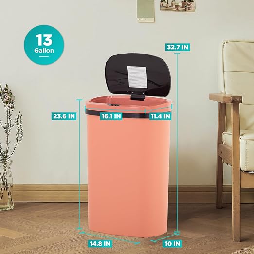 BestOffice | 13 Gallon Plastic Trash Can - Image 7