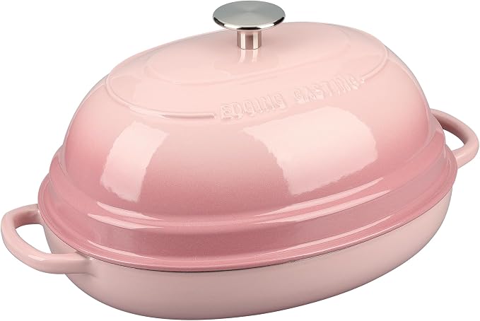 EDGING CASTING Enameled Oval Cast Iron Dutch Oven Pot - Image 7