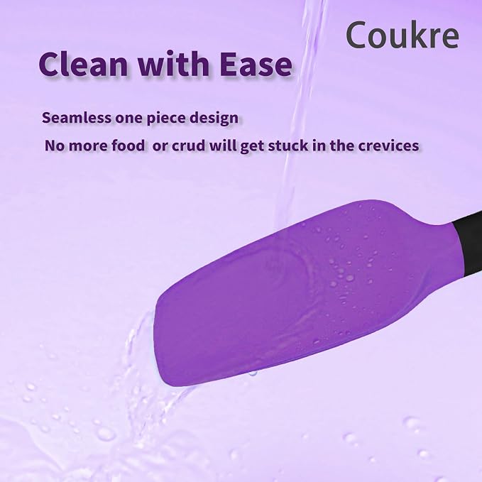 Coukre Silicone Spatula Set of 5, High Temperature Resistant, Food Grade - Image 4