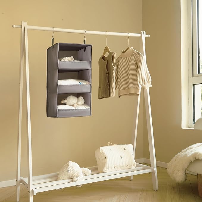 GRANNY SAYS 3-Shelf Hanging Closet Organizer and Storage, Collapsible Hanging - Image 6