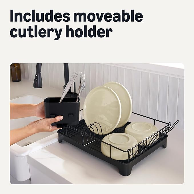 Amazon Basics Stainless Steel Dish Drying Rack, 15.2 x 11.6 x 4 in. - Image 5