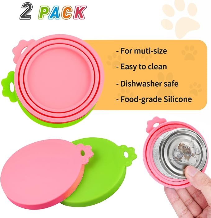 Lydia’s Deal Pet Food Can Covers 2-Pack, Universal Size – One Lid Fits 3 Pet - Image 9