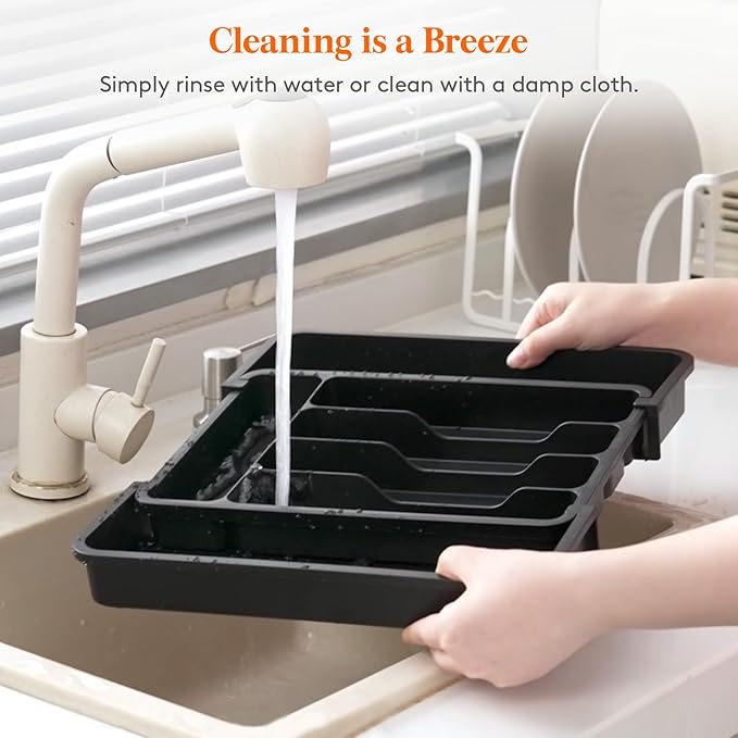 Lifewit Silverware Drawer Organizer, Expandable Utensil Tray - Image 6