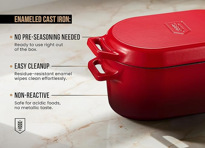 Kook Dutch Oven, for Bread Baking, Sourdough Loaf Pan, Dual Handles, Enameled - Image 5