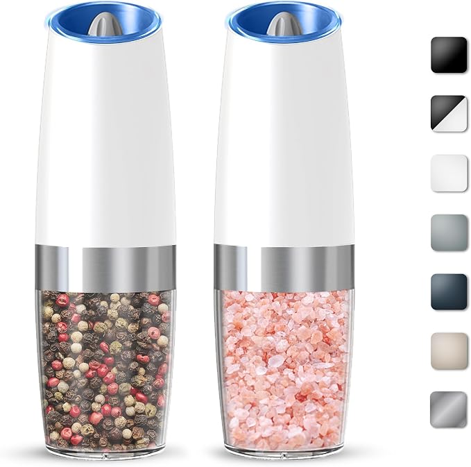Gravity Electric Salt And Pepper Grinder Set, Automatic Salt And Pepper Grinder by KIARYUOLL