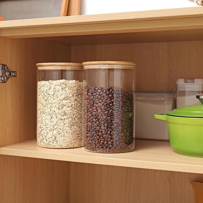 Moretoes 2 Pack 3.6qt Round Glass Storage Containers - Image 7