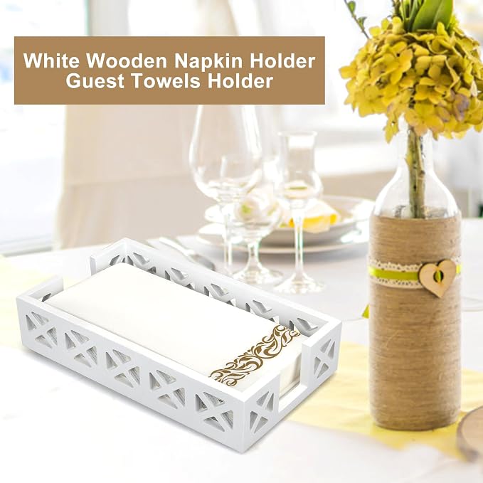 Guest Towel Holder Tray for Bathroom Napkin Holder Modern Disposable Hand Towel - Image 7