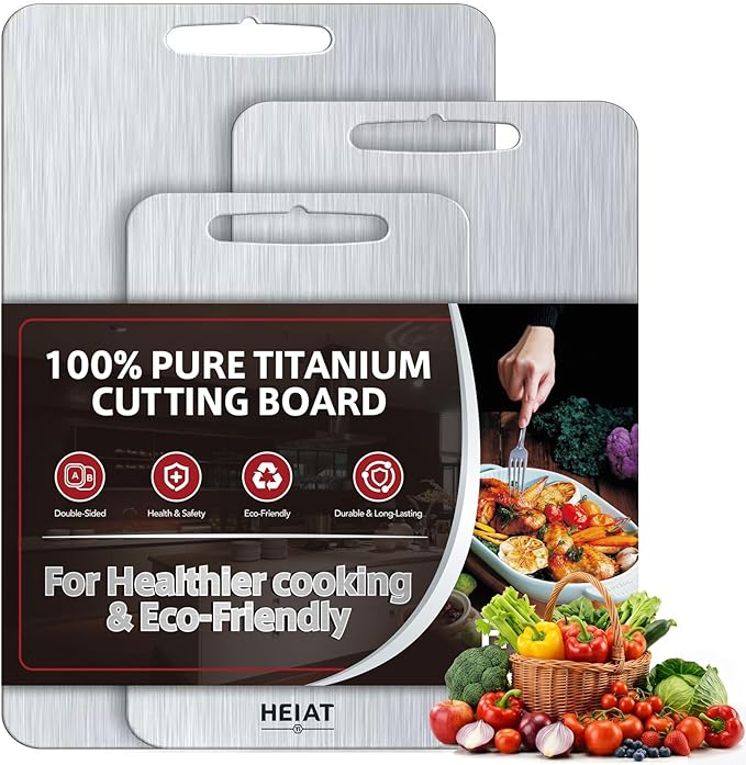 Titanium Cutting Board Set of 3, 100% Pure Titanium Cutting Boards by Unknown