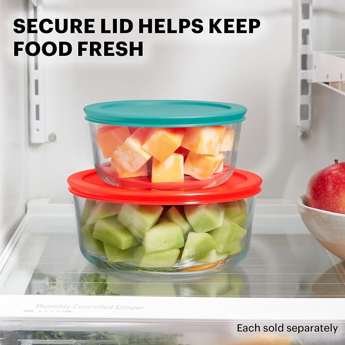Pyrex Simply Store Small Glass Food Storage Containers Set, Meal Prep Containers - Image 4