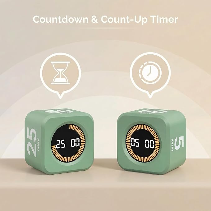 KADAMS Pomodoro Cube Timer Productivity Visual Timer - Image 7