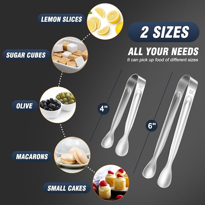 12PCS Ice Tongs Mini Sugar Tong - Image 3
