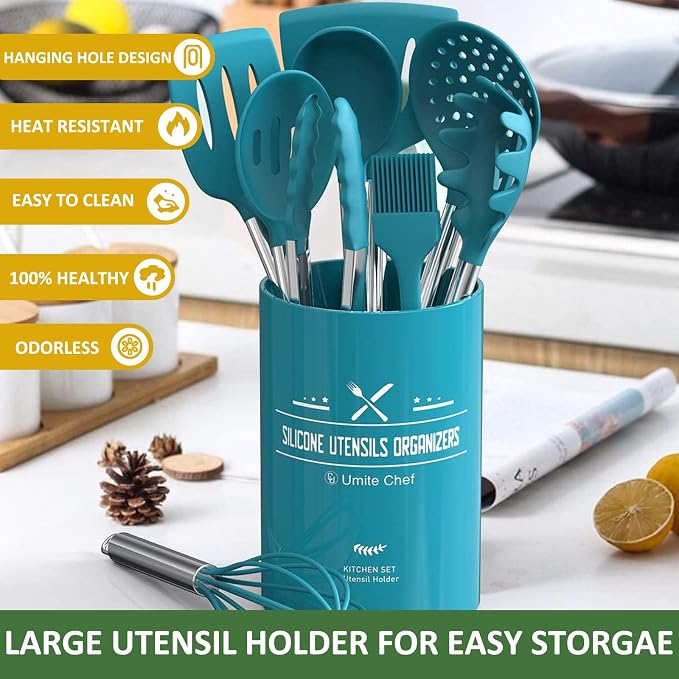 15 Pcs Silicone Cooking Utensils Kitchen Utensil Set - Image 7