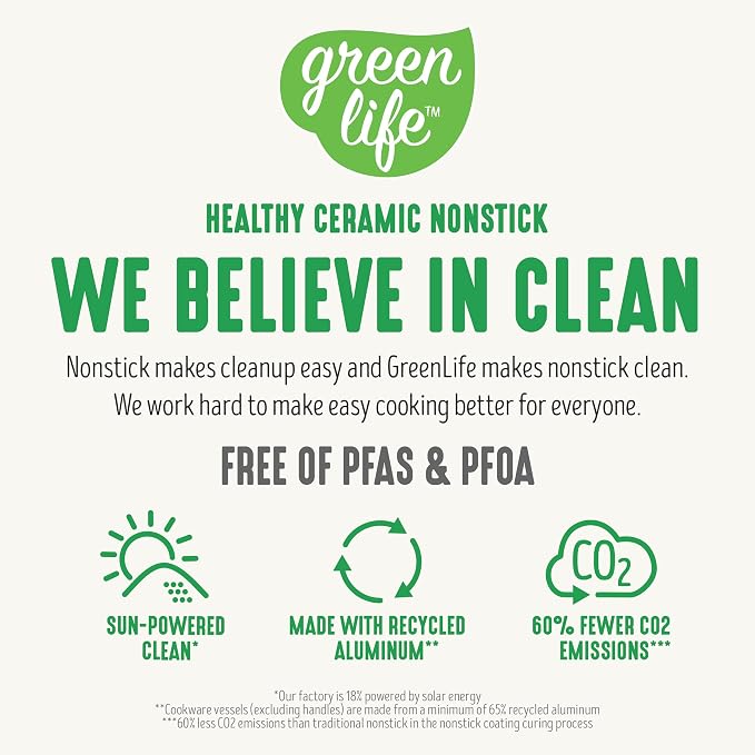 GreenLife 16 Piece Nonstick Cookware Set, Soft Grip Non-Toxic PFAS-Free Ceramic - Image 12