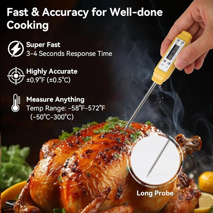 Akozon Digital Food Thermometer Automatic Calibration Pen High Accuracy - Image 2