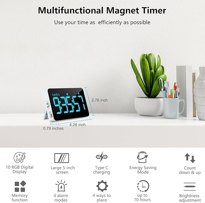 Rechargeable Timers，Digital Kitchen Timer - Image 3