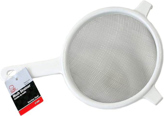 Chef Craft Classic Stainless Steel Mesh Strainer, 6 inches in diameter - Image 2