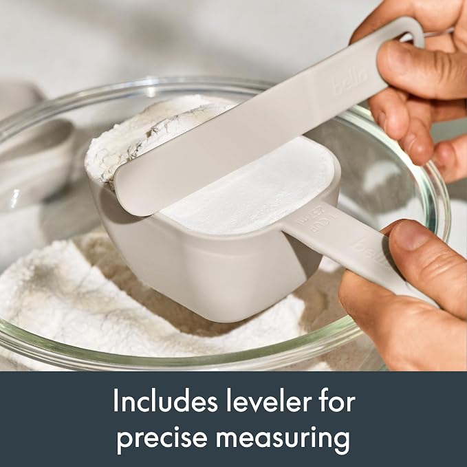 bella 9-Piece Nested Measuring Cups & Spoons Set, 4 Cups, 4 spoons, 1 Leveler - Image 7