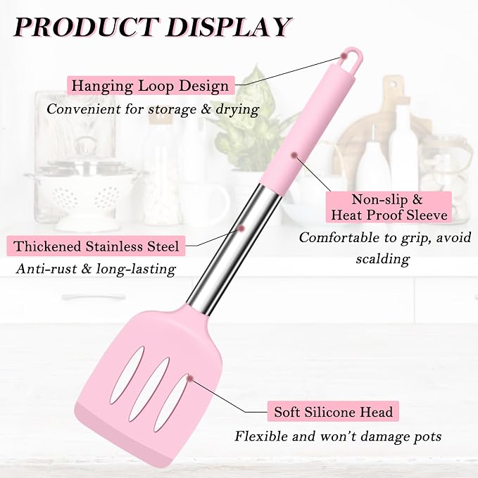 TeamFar Kitchen Utensils, for Frying Mixing Draining Turning, Healthy & - Image 3