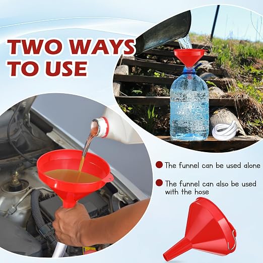 Long Funnel for Transmission Fluid 3.28 Foot Clear Tubing Plastic Wide Mouth - Image 5