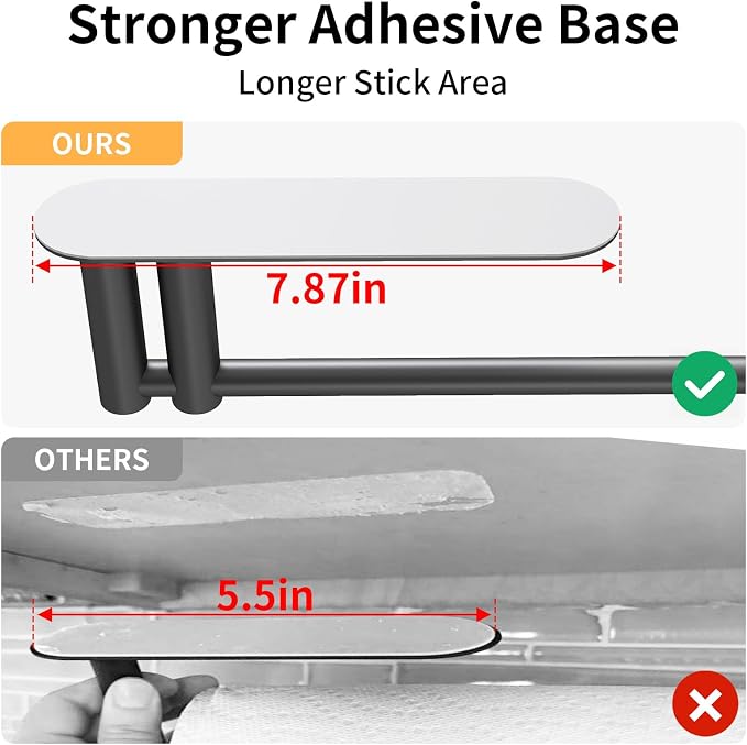 Paper Towel Holder Under Cabinet, Upgraded Dual-Rod Adhesive Paper Towel Holder - Image 3