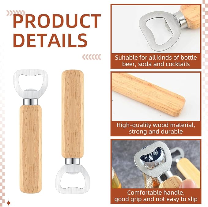 100 Pcs Wooden Bottle Opener - Image 3