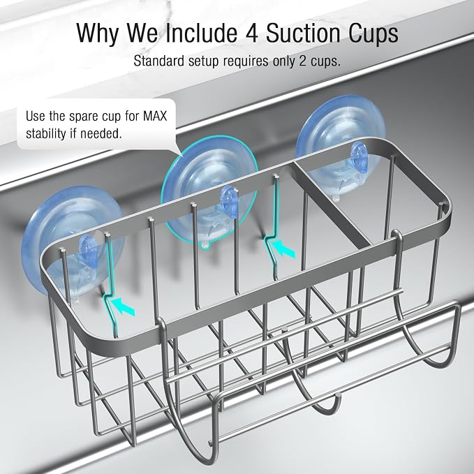 3-in-1 Kitchen Sink Caddy Organizer - Image 6