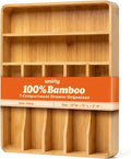 SMIRLY Silverware Drawer Organizer – Bamboo Kitchen Drawer Organizer, by Smirly