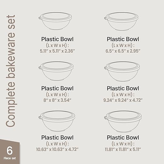 Bakken Master 12 Piece Plastic Nesting Bowls - Image 2