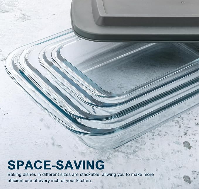8-Piece Deep Glass Baking Dish Set - Image 3
